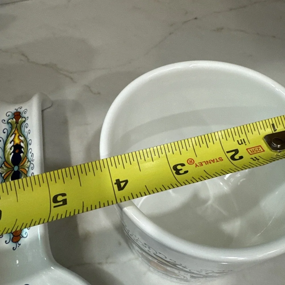 Nova Deruta Spoon Rest And Crock  Made In Italy Hand painted
